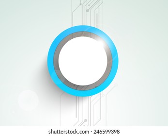 Shiny target board on hi-tech gradient background.