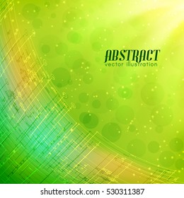 Shiny technologic abstract background with futuristic grid light glowing flash and blur effects vector illustration