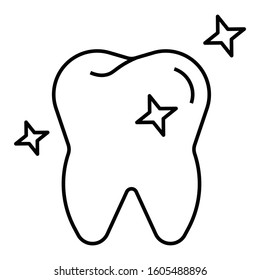 Shiny Teeth Design, Clean and Sparkling Tooth Concept Icon