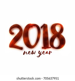 Shiny text 2018 New Year.