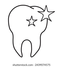 Shiny tooth icon vector design. tooth icon vector design