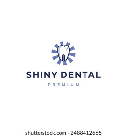 icono del logotipo de shiny tooth. Icono moderno de dientes brillantes de la colección de salud dental