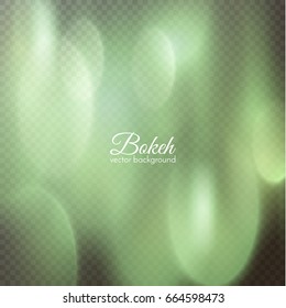 Shiny transparent bokeh overlay background on checkered background. EPS10