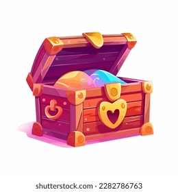 Shiny Treasure Chest Vector Object für Spiele und Websites