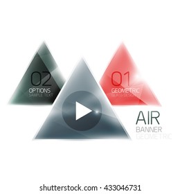 Schlauer, abstrakter Dreieck-Hintergrund, geometrische Vorlage mit Beispieltext