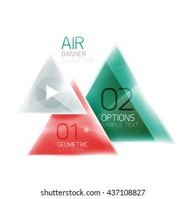 Shiny triangle abstract background, business geometric template with sample text