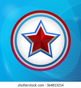 Shiny tricolor star.