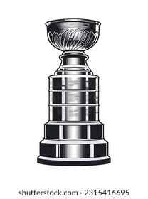 Shiny trophy, success celebration icon isolated