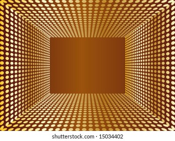 Shiny tunnel made with dots