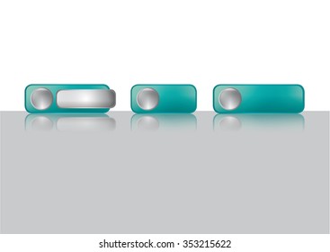 shiny turquoise web buttons