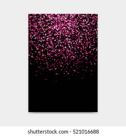 Shiny vector abstract background with pink glitter. Design template for brochures, banners, posters and other graphics.
