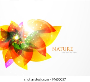 Shiny vector abstract leaves. eps10 background