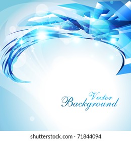 shiny vector blue color abstract background