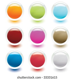 Shiny vector button series