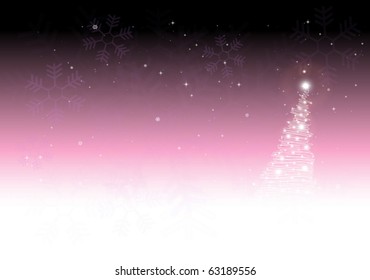 Shiny vector Christmas background with glittering snowflakes - Christmas background vector template