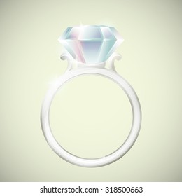 shiny vector engagement ring