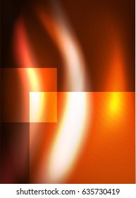 Shiny vector silk wave abstract background, wallpaper with wave shape and light effects, smooth style