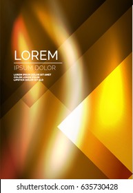 Shiny vector silk wave abstract background, wallpaper with wave shape and light effects, smooth style