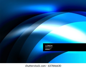 Shiny, Vektorseide, abstrakter Hintergrund, Tapete mit Wellenform und Lichteffekten, glatter Stil