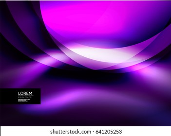 Shiny vector silk wave abstract background, wallpaper with wave shape and light effects, smooth style