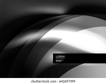 Shiny vector silk wave abstract background, wallpaper with wave shape and light effects, smooth style