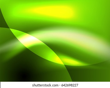 Shiny vector silk wave abstract background, wallpaper with wave shape and light effects, smooth style