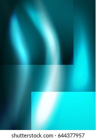 Shiny vector silk wave abstract background, wallpaper with wave shape and light effects, smooth style