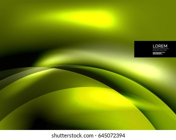 Shiny vector silk wave abstract background, wallpaper with wave shape and light effects, smooth style