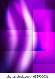 Shiny, Vektorseide, abstrakter Hintergrund, Tapete mit Wellenform und Lichteffekten, glatter Stil