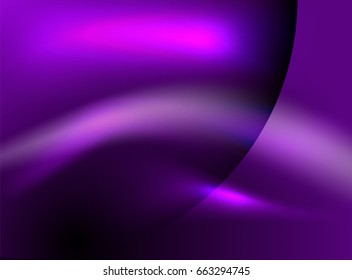 Fondo abstracto de la onda de seda vectorial brillante, fondo de pared con forma de onda y efectos de luz, estilo liso