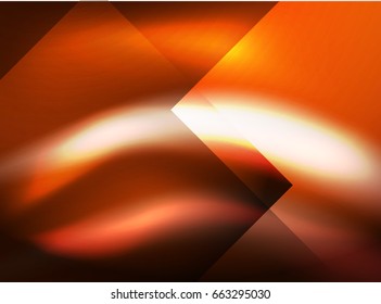 Fondo abstracto de la onda de seda vectorial brillante, fondo de pared con forma de onda y efectos de luz, estilo liso