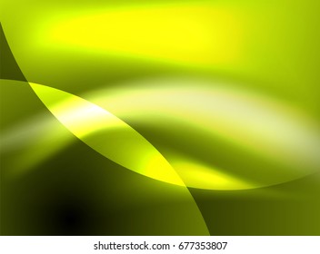 Shiny vector silk wave abstract background, wallpaper with wave shape and light effects, smooth style
