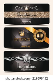 Shiny VIP invitation cards