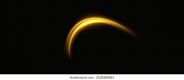 Los brillantes anillos de vórtice brillan sobre un fondo transparente. Círculos brillantes con efecto de luz. Efecto de iluminación de neón de remolino de círculo de luz, líneas de luz en espiral. Obra de arte	