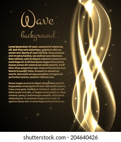 Shiny wave background. Vector eps10