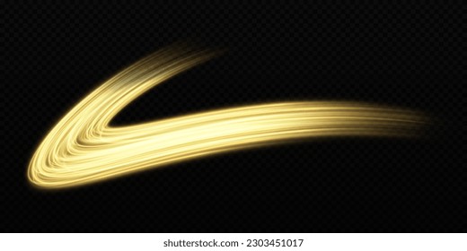 Shiny wave design element with sparkles and particles. Sparkle round trail.