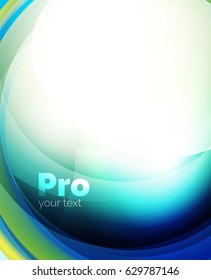 Shiny wave, glass futuristic hi-tech design. Vector abstract background for your text message, photo inside or presentation wallpaper