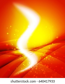 Shiny wave, magic light efffect vector abstract background