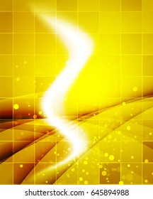 Shiny wave, magic light efffect vector abstract background
