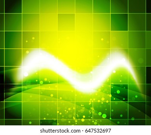Shiny wave, magic light efffect vector abstract background