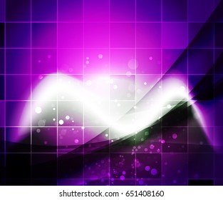 Shiny wave, magic light efffect vector abstract background