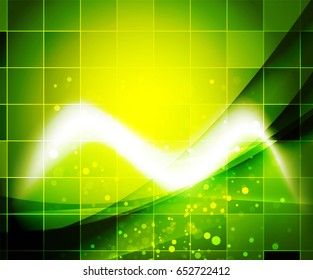 Shiny wave, magic light efffect vector abstract background