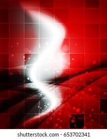 Shiny wave, magic light efffect vector abstract background