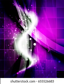 Onda brillante, fondo abstracto del vector de efecto de luz mágica