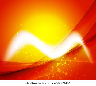 Shiny wave, magic light efffect vector abstract background