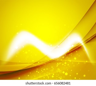 Shiny wave, magic light efffect vector abstract background