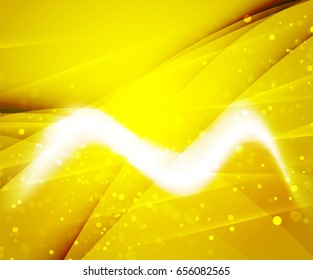 Onda brillante, fondo abstracto del vector de efecto de luz mágica
