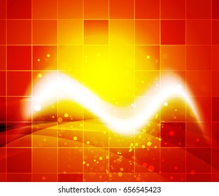 Onda brillante, fondo abstracto del vector de efecto de luz mágica