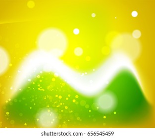 Shiny wave, magic light efffect vector abstract background