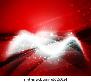 Onda brillante, fondo abstracto del vector de efecto de luz mágica